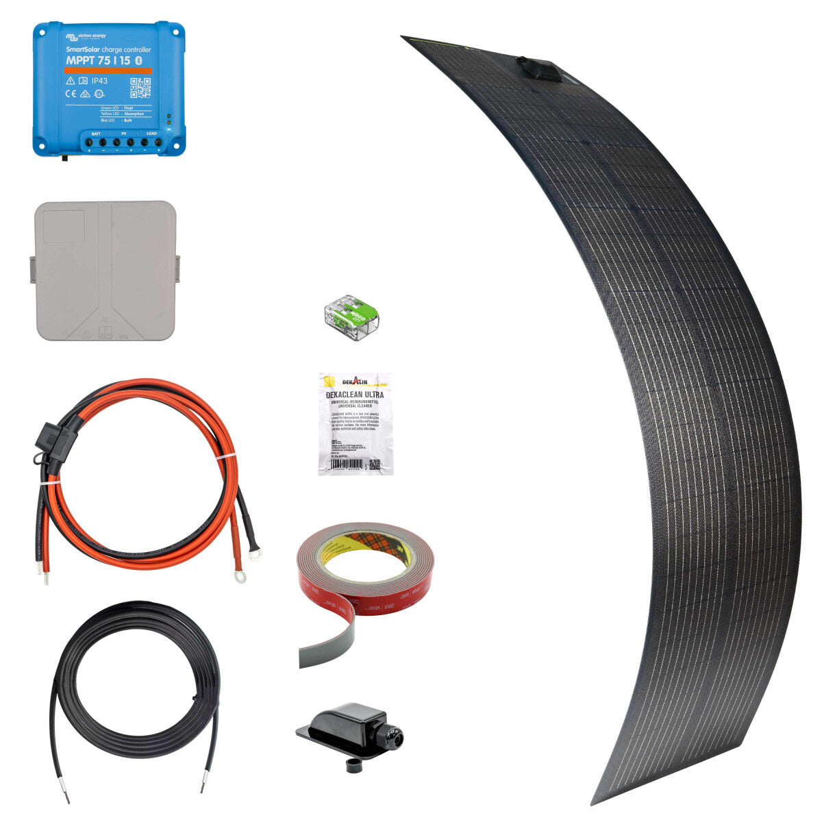 100W SOLA Flex Mono Motorhome Solar System Complete Set