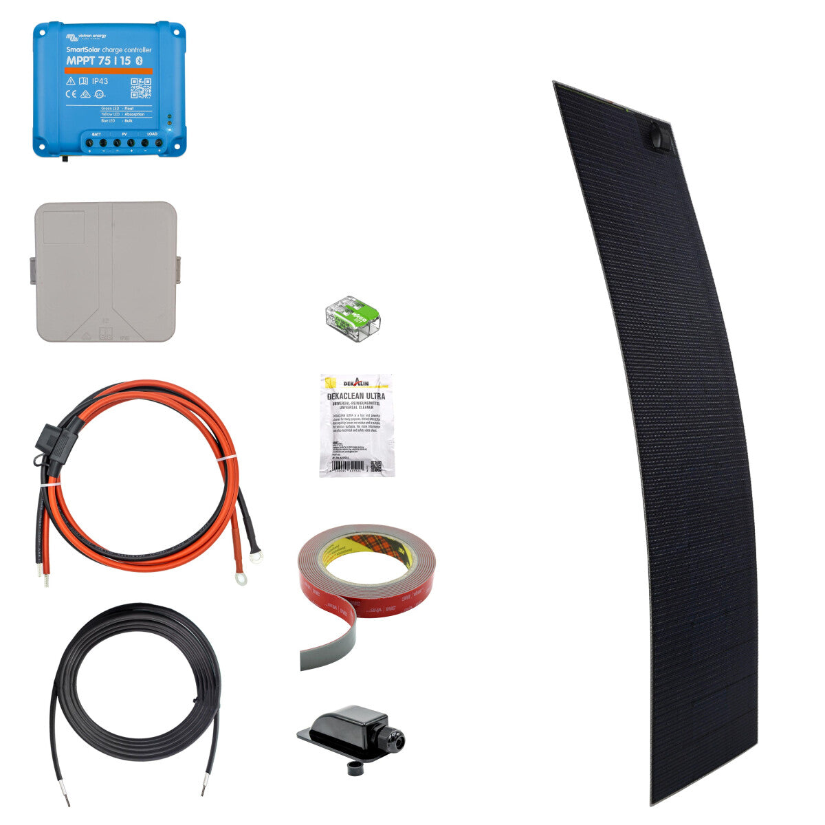 160W SOLA Flex Daylight Motorhome Solar System Complete Set