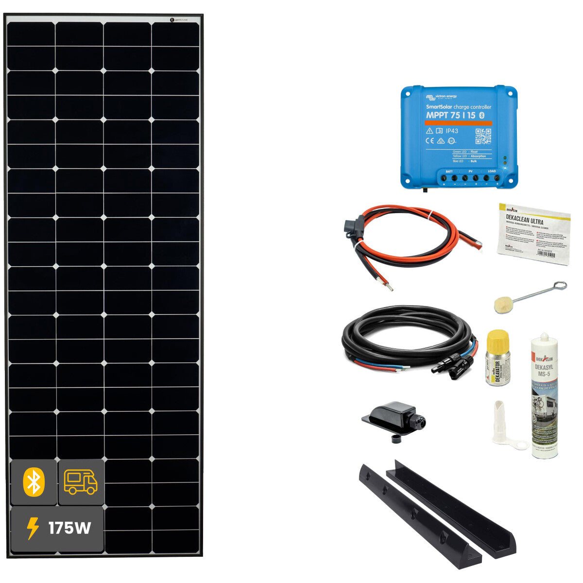 175 W SOLA Frame Daylight Wohnmobil Komplettset schwarz