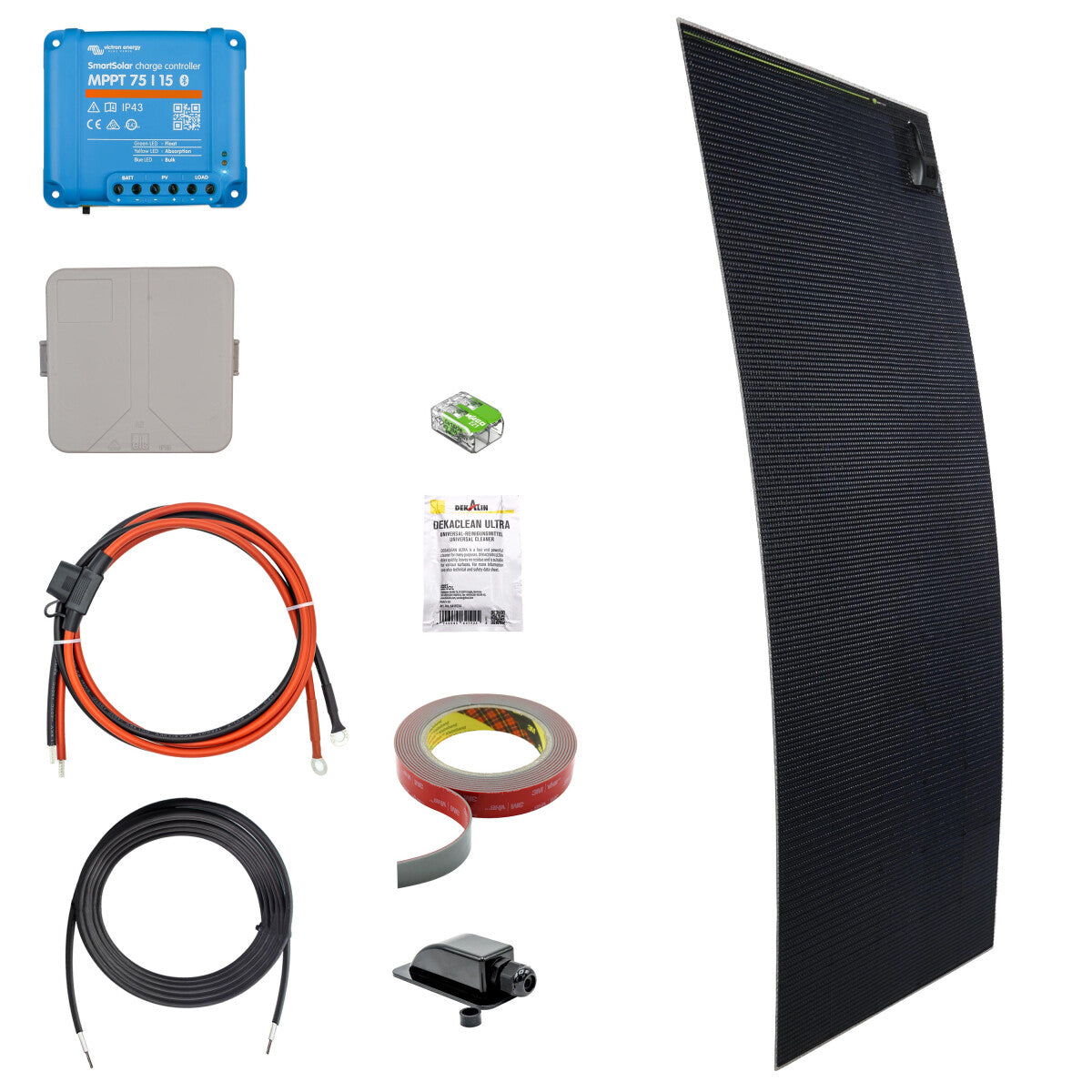 200W SOLA Flex Daylight Motorhome Solar System Complete Set