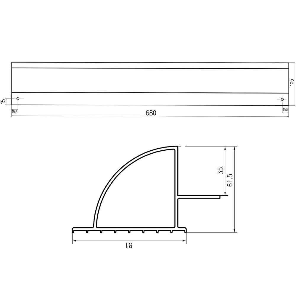 201-1003 - Solarmodul Halterung HSA68/W ALU silber (4)