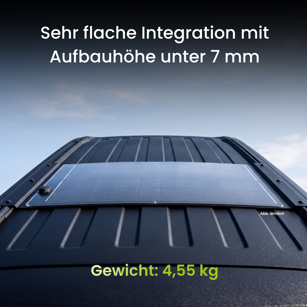 135 Wp Solarmodul-Set mit Halteplatte für VW California und SOLA Flex 135 Wp Solarmodul
