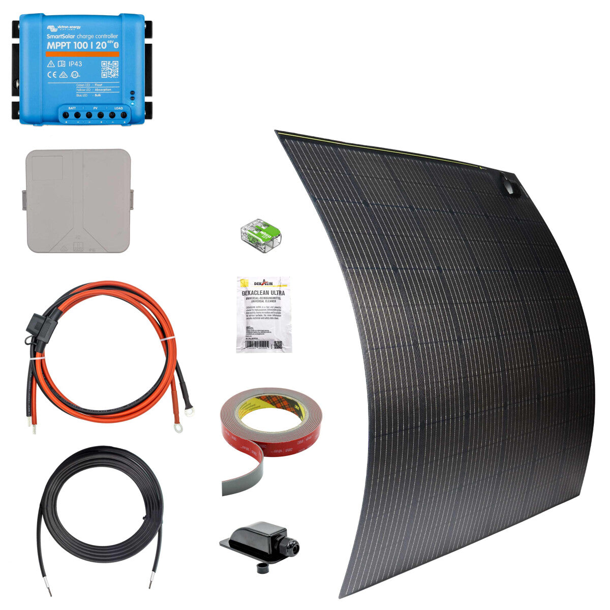 220 W SOLA Flex Mono Motorhome Solar System Complete Set