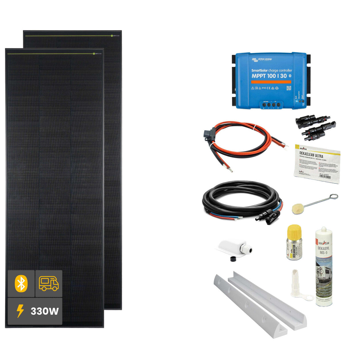 330 W SOLA Frame Black Wohnmobil Komplettset weiß