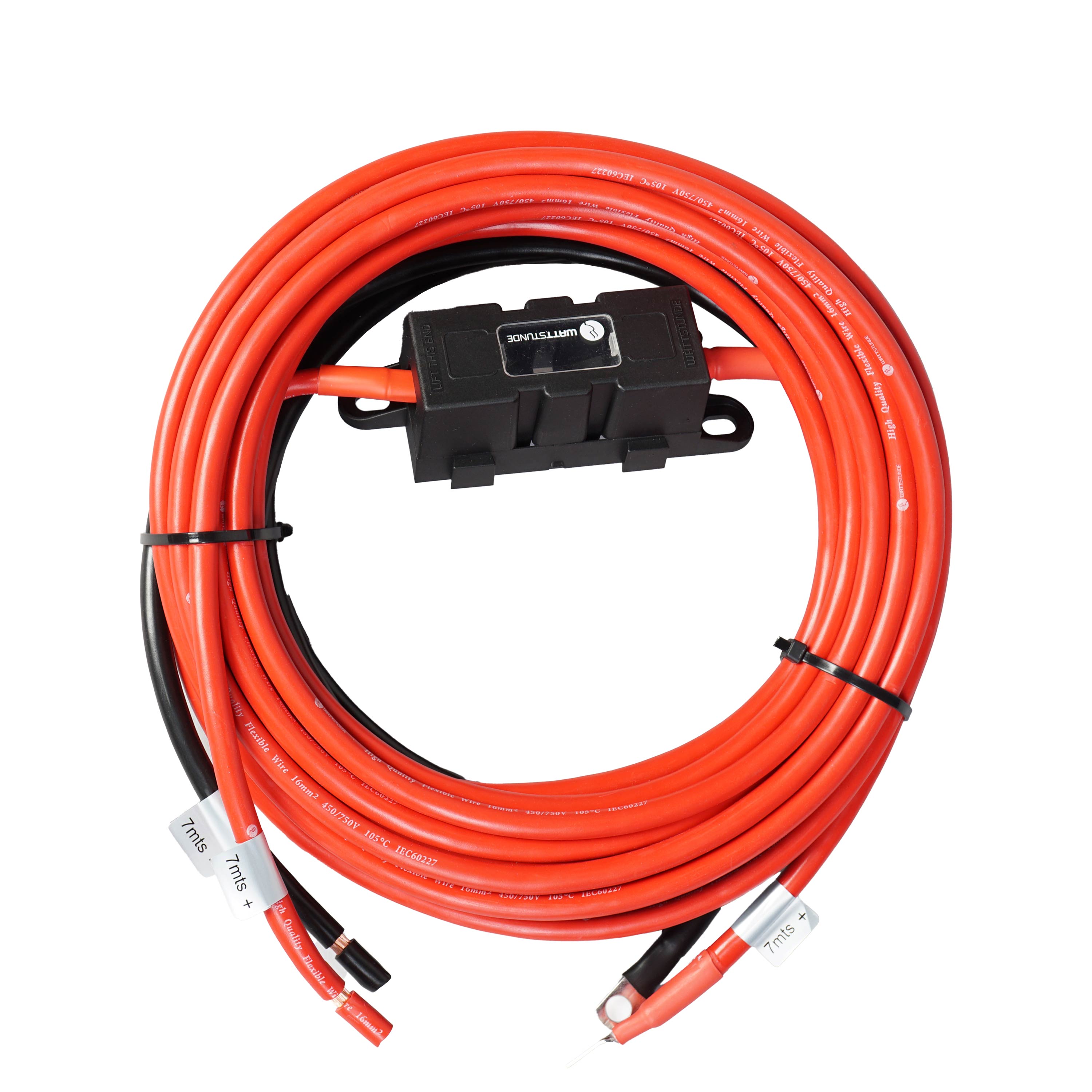 WATTSTUNDE Booster Kabelset für Starter- Aufbau-Batterie 7 m