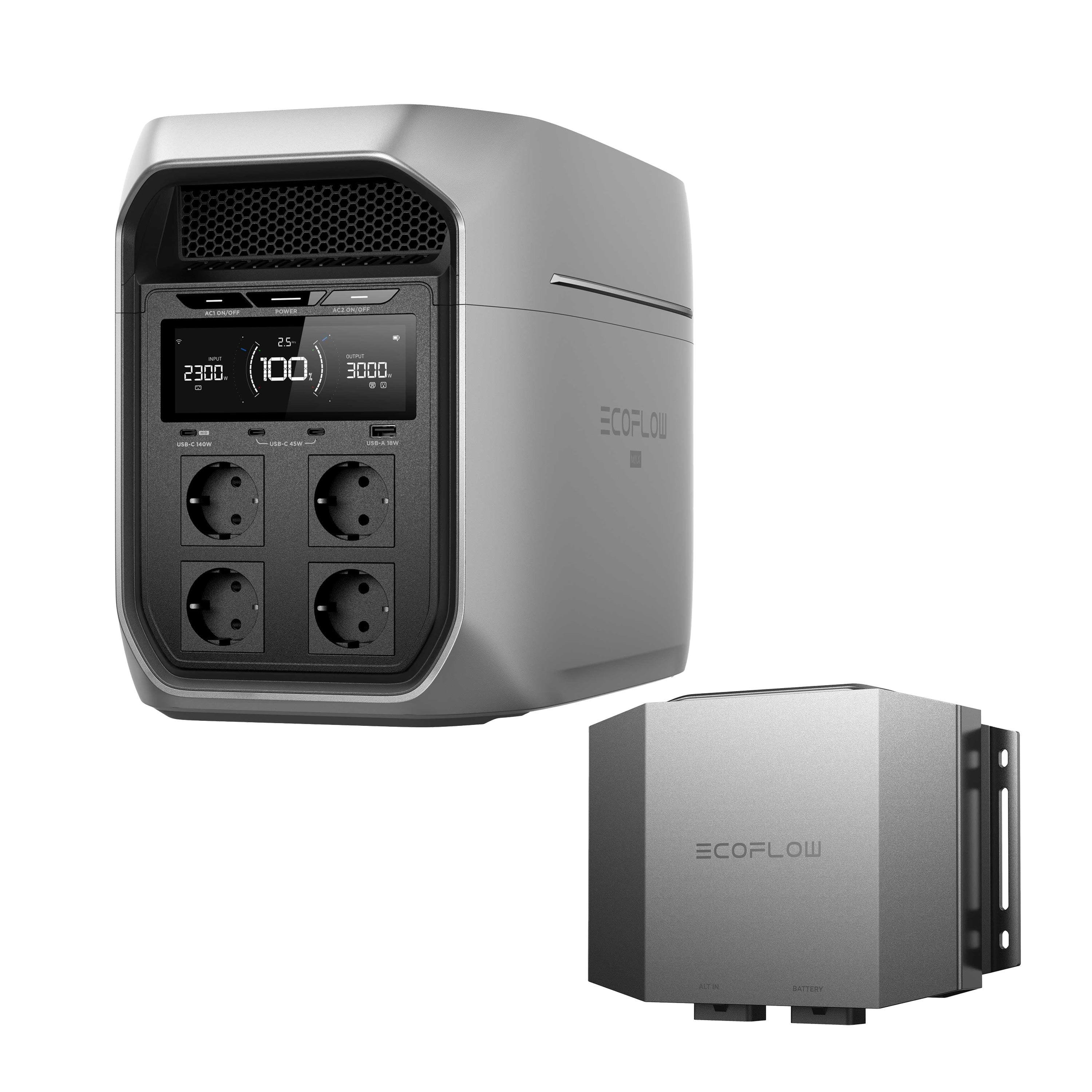 EcoFlow Alternator Charger Set mit 600 W Batterieladegerät mit DELTA 3 Max Plus Powerstation