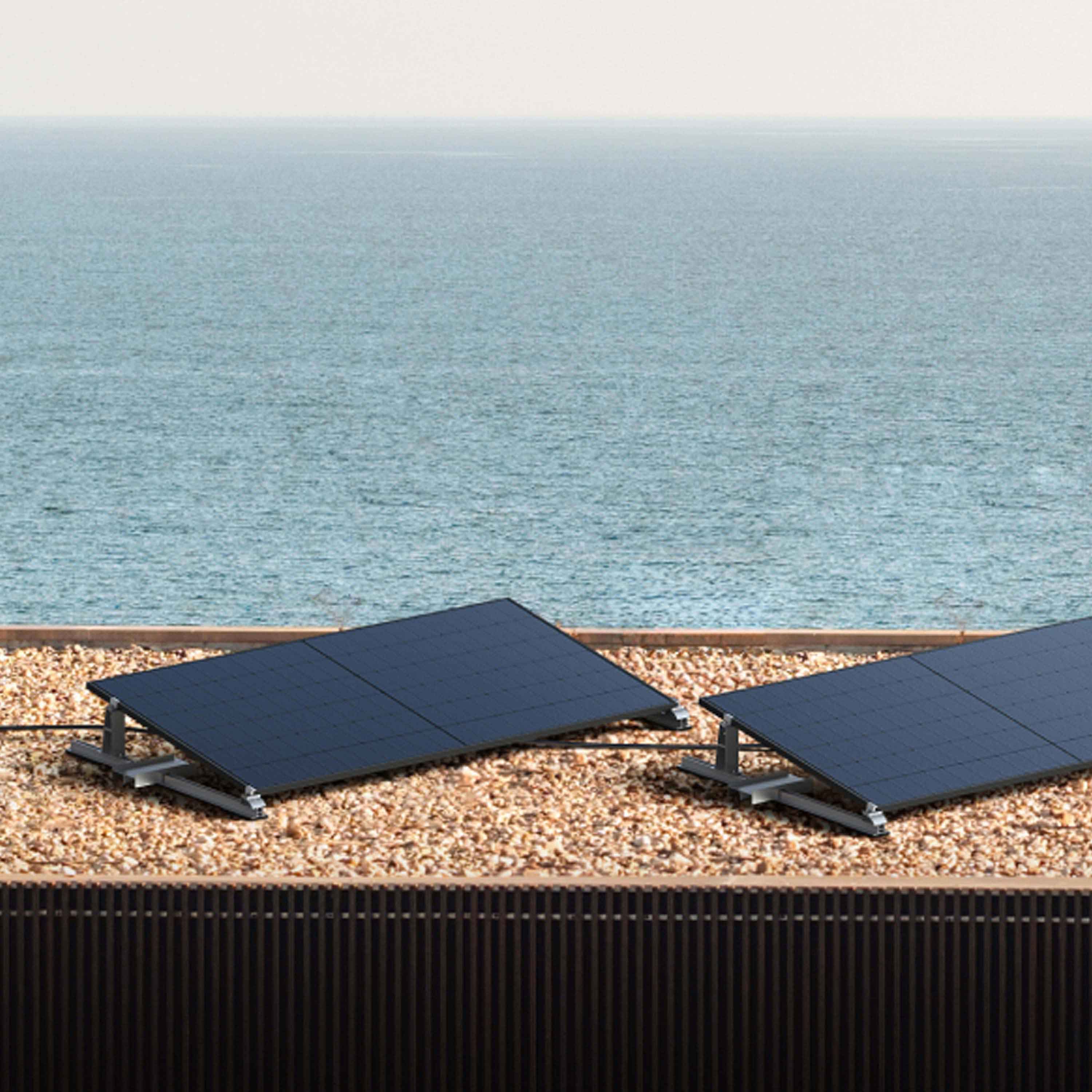 2000 W EcoFlow STREAM Ultra Balkonkraftwerk | Set mit Mikrowechselrichter und 4x 500 W DAH bifacial Solarmodul mit Flachdach Halterung und 1,92 kWh Speicher