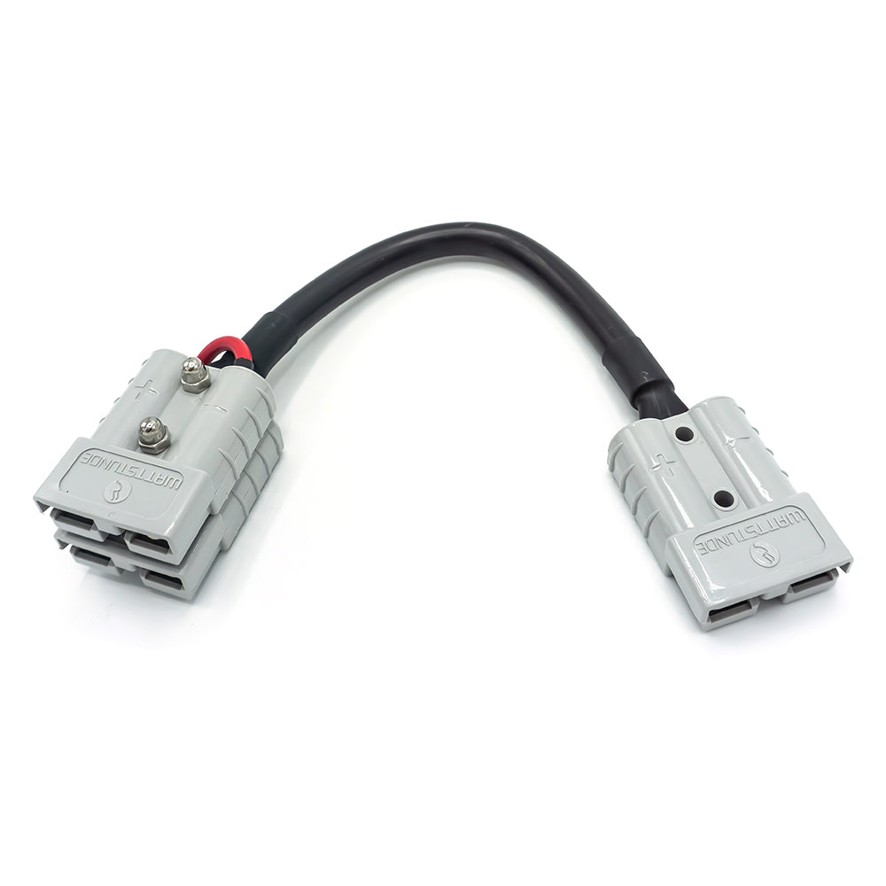 WATTSTUNDE® Adapter cable (2x) 4 mm² A50/2x A50 (Serial) 20 cm black