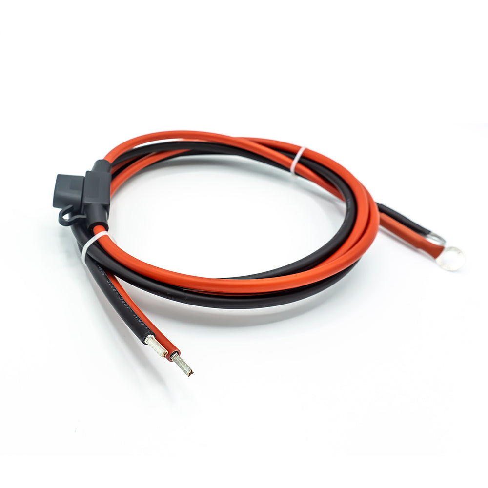 WATTSTUNDE® fuse cable (with 20 A fuse) 2 x 4 mm² M8/ferrule 1.5 m red/black