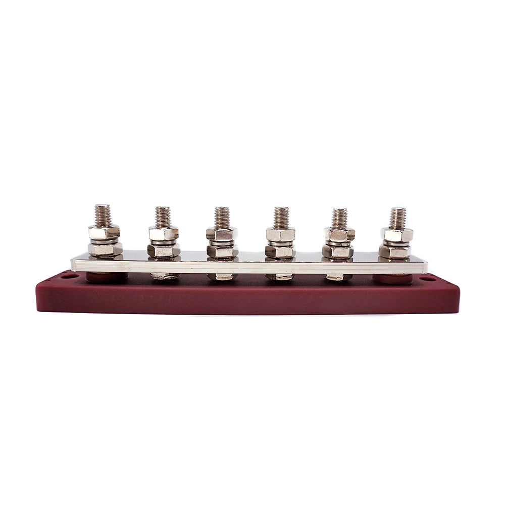 WATTSTUNDE® Busbar 6xM8 300 A / 70 V red