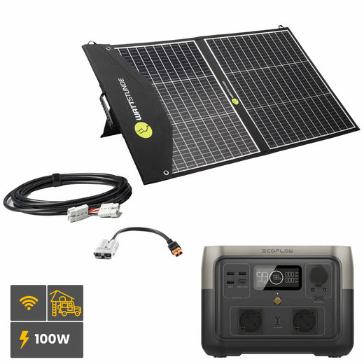 EcoFlow RIVER 2 MAX Powerstation Bundle with WATTHOUR SOLA Ease 100W SunFolder solar bag