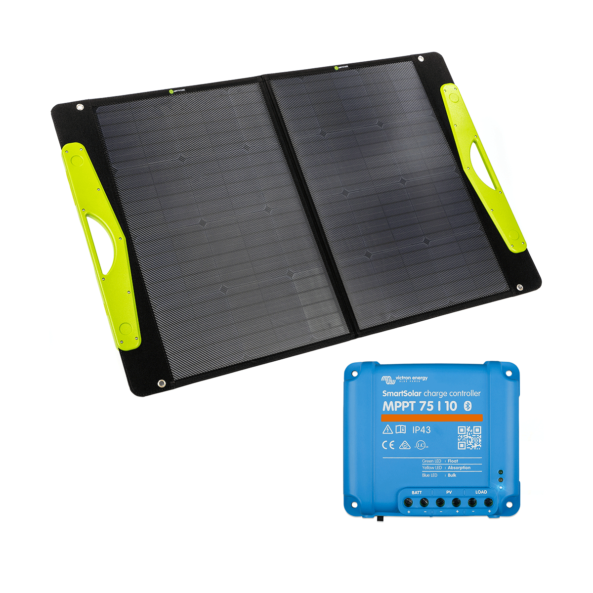 WATTSTUNDE® 100W SolarBuddy Solartasche WS100SB mit Victron SmartSolar 75/10 Laderegler