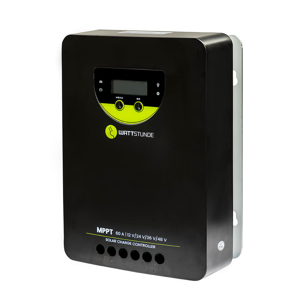 WATTSTUNDE® 60 A 140 V MPPT solar charge controller WLR-BT 60,140 MPPT 12 / 24 / 36 / 48 V