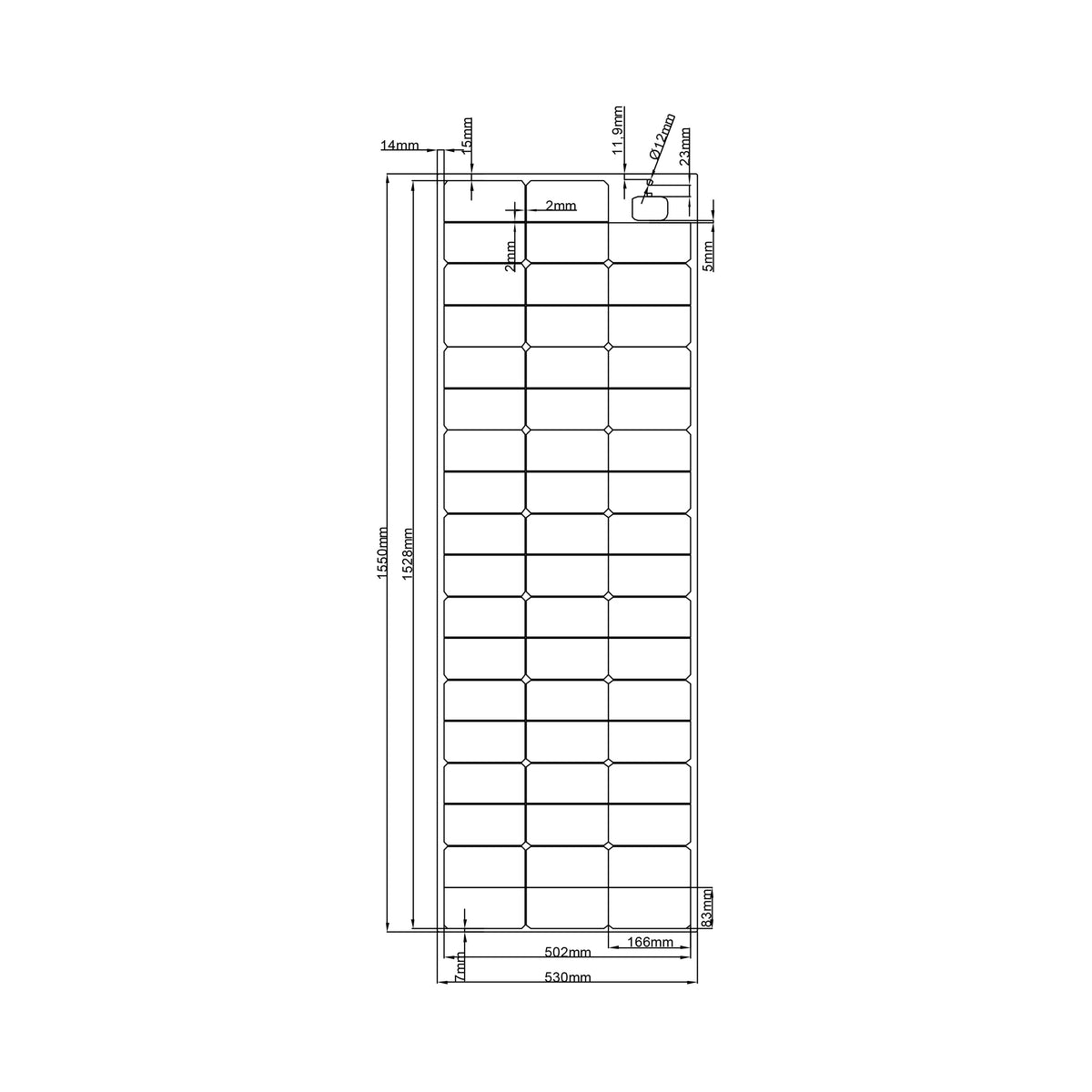 101-73160 - SOLA Flex Daylight 160 Wp (2)