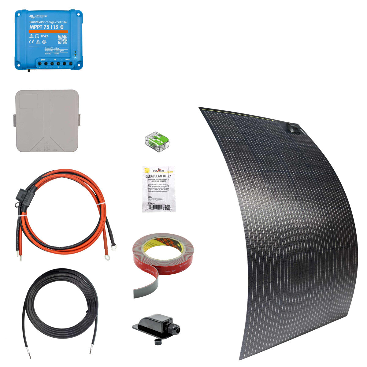 135W SOLA Flex Mono Motorhome Solar System Complete Set