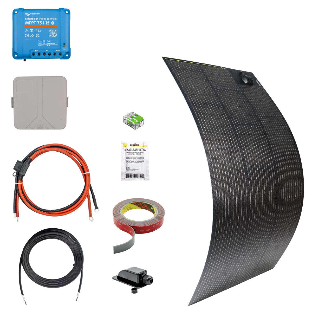 150W SOLA Flex Mono Motorhome Solar System Complete Set