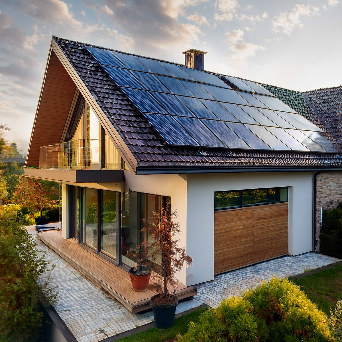 1900 W EcoFlow STREAM Ultra Balkonkraftwerk | Set mit Mikrowechselrichter und 4x 475 W DAH bifacial Solarmodul mit Hausdachhalterung und 1,92 kWh Speicher