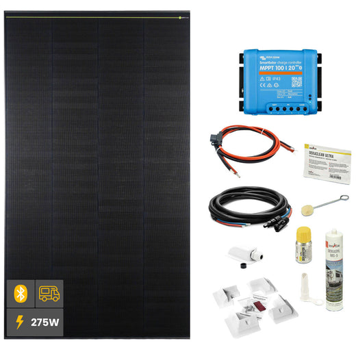 275 W SOLA Frame Black Wohnmobil Komplettset weiß
