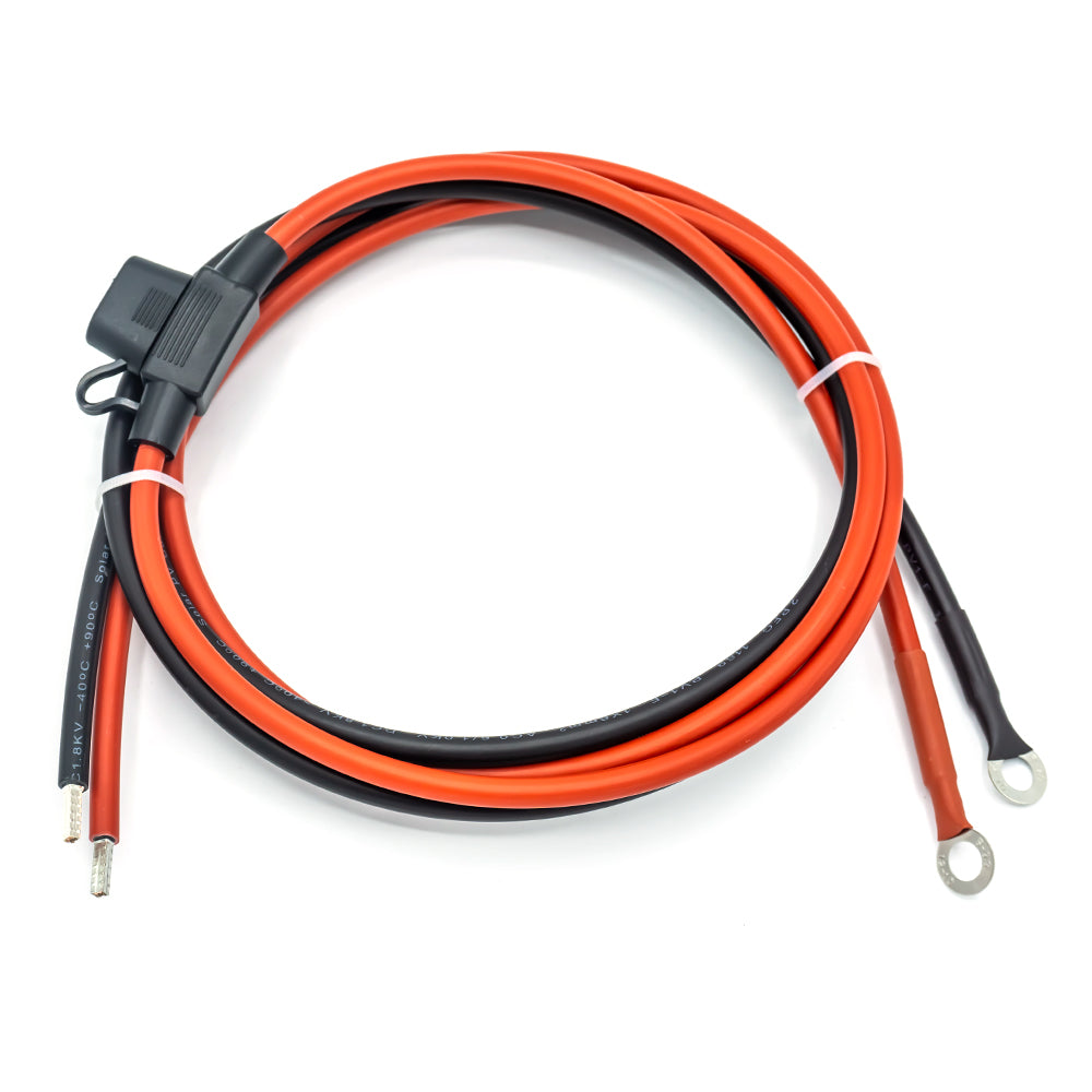 401-50001 - Sicherungskabel (mit Sicherung 20 A) 2 x 4 mm² M8/Aderendhülse 1,5 m rot/schwarz (3)