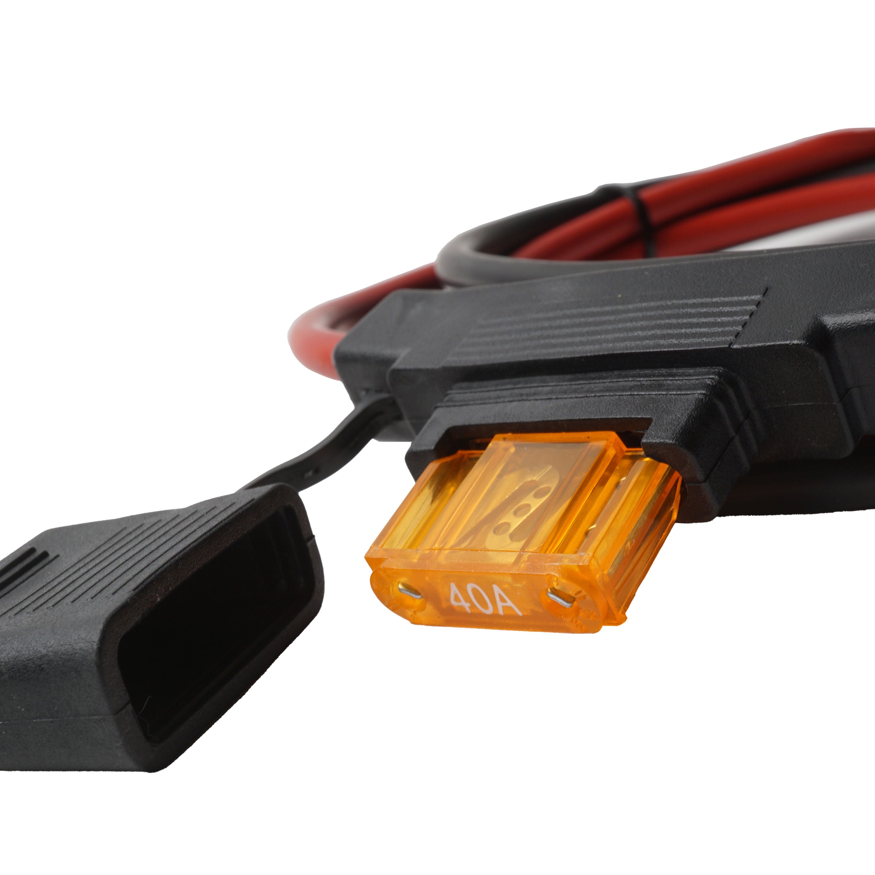 WATTSTUNDE® fuse cable (with 40 A fuse) 2 x 10 mm² M8/ferrule 1.5 m red/black