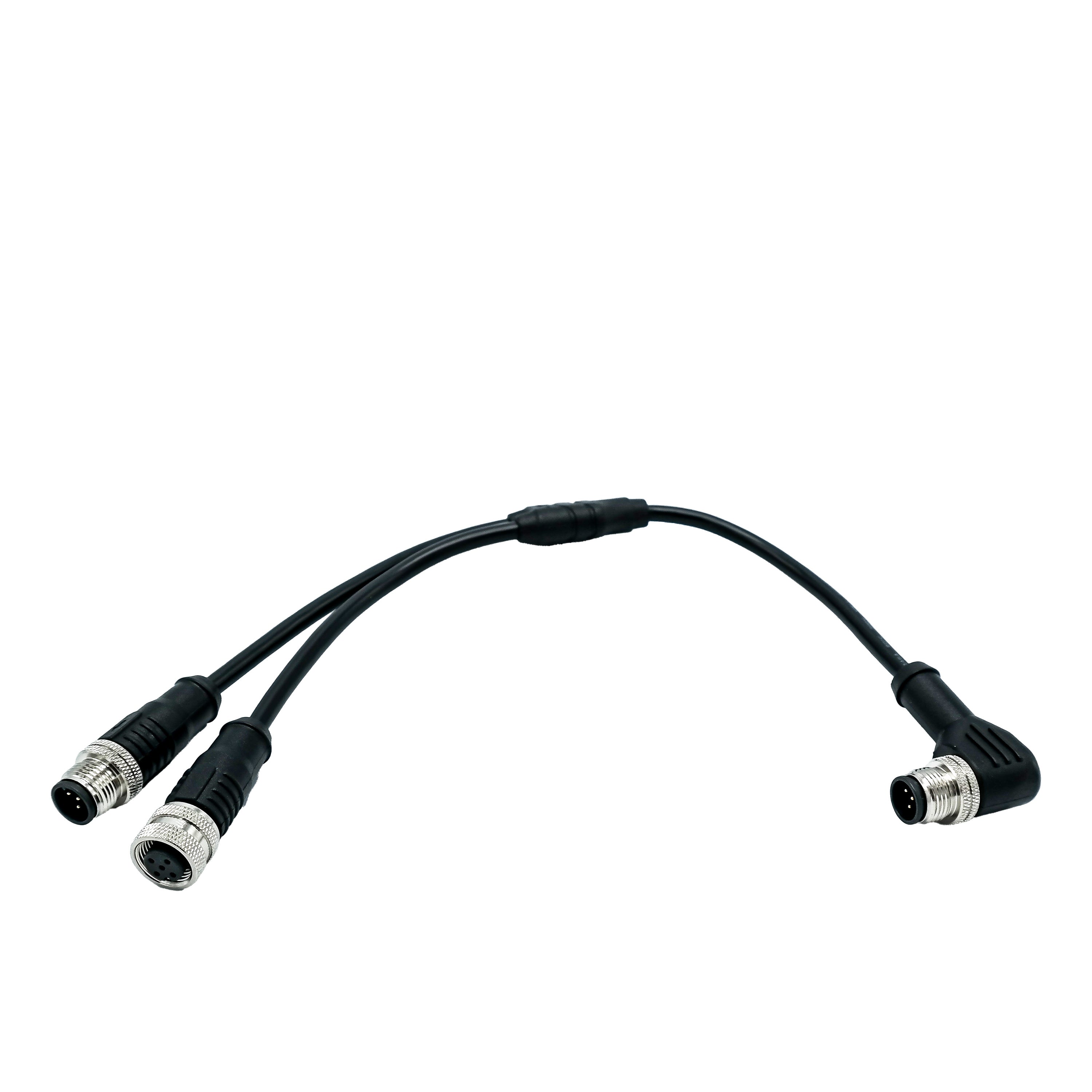 Super B Kabel DNV 0,2m Y-split Rechtwinklig männlich zu gerade weiblich