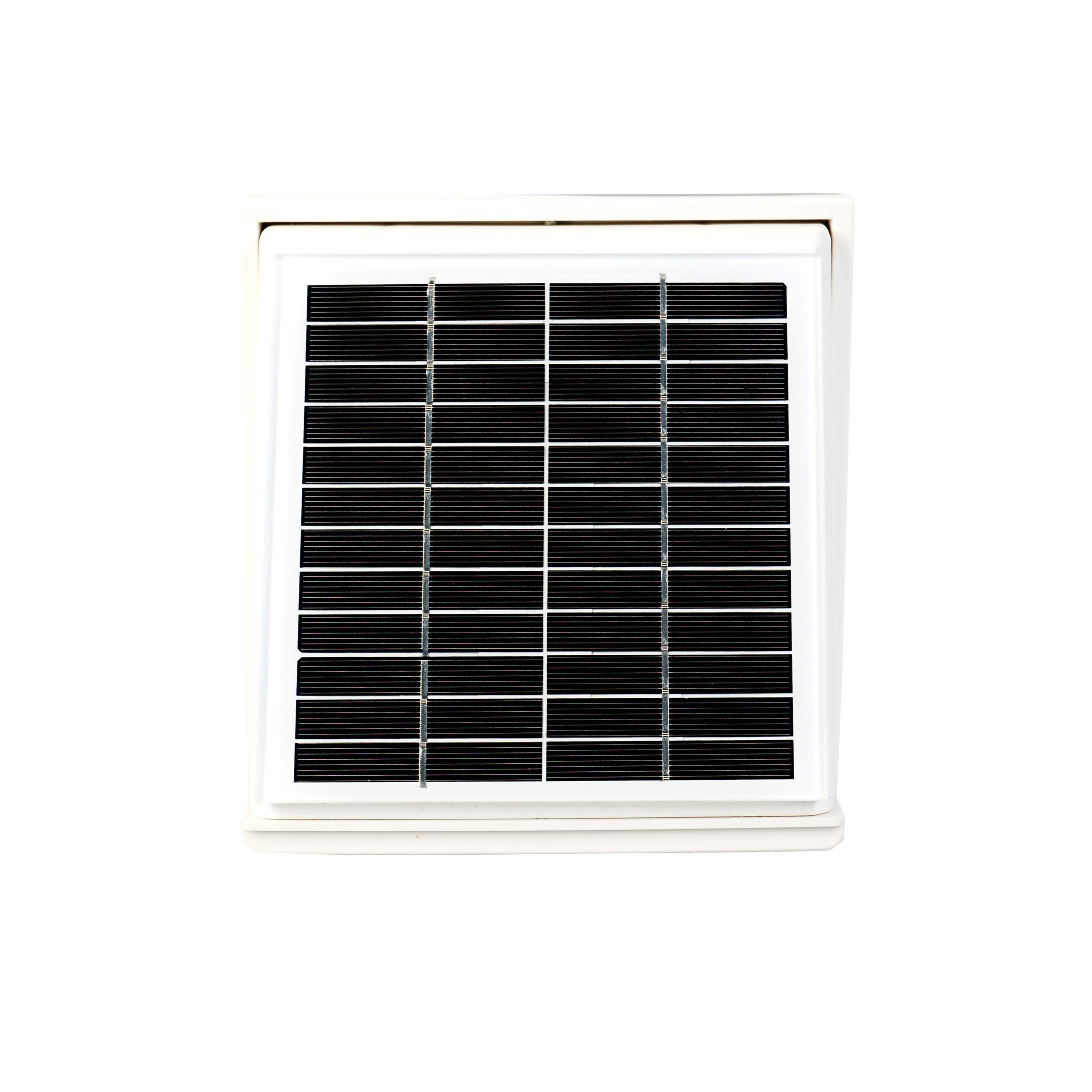 WATTSTUNDE® AERO solar fan, square, white