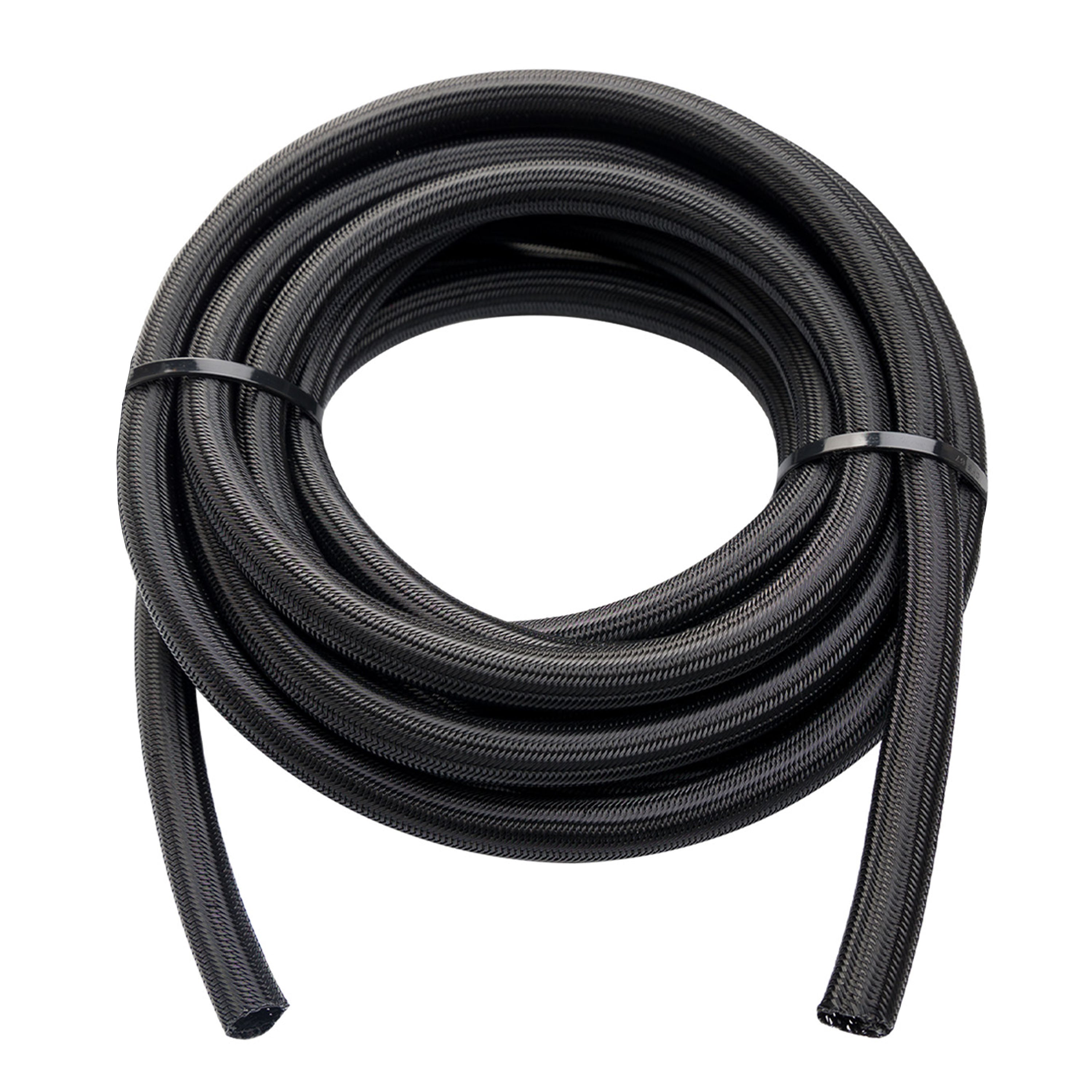 WATTSTUNDE® Geflechtsschlauch offen 13 mm schwarz 5 Meter