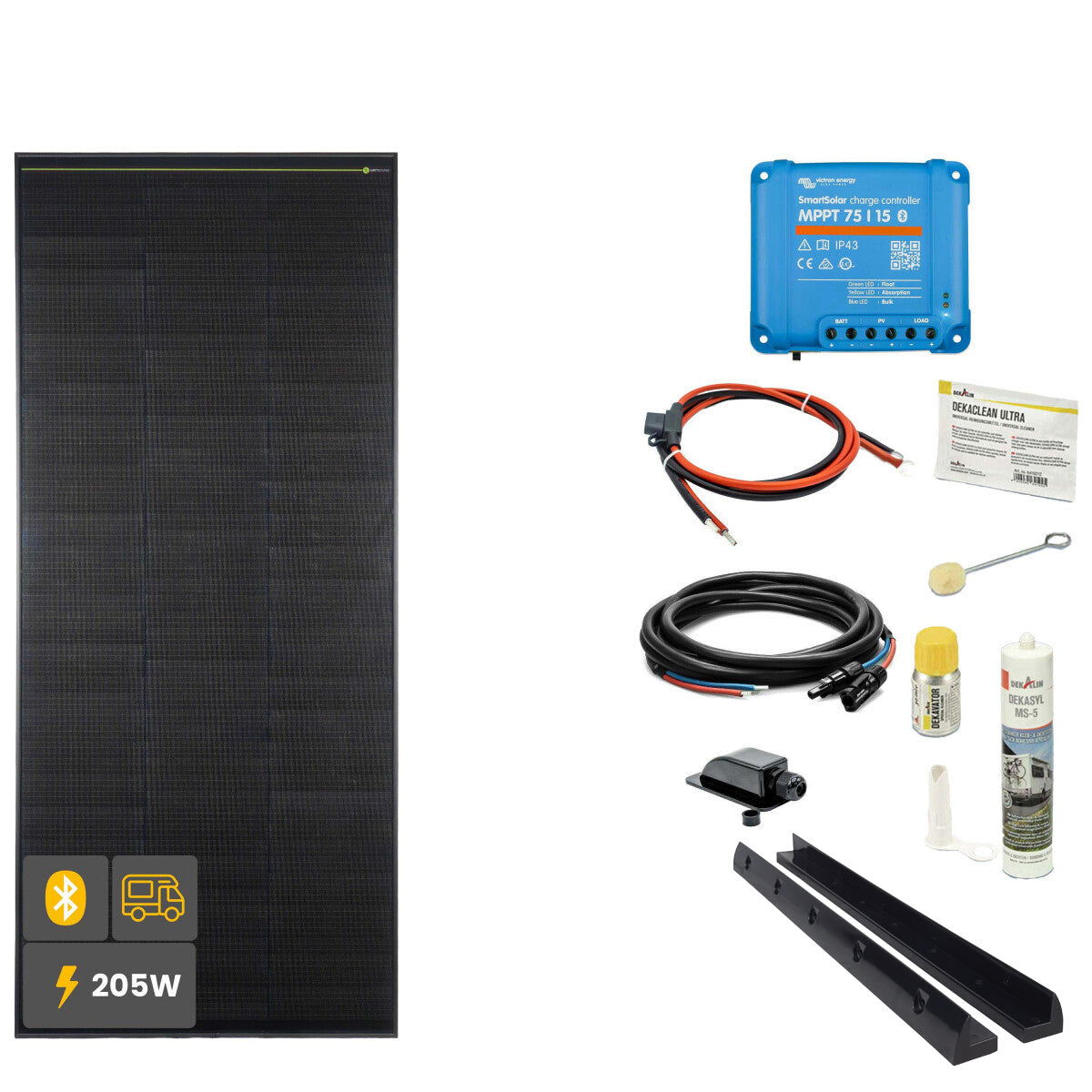 205 W SOLA Frame Black Motorhome Complete Set Black