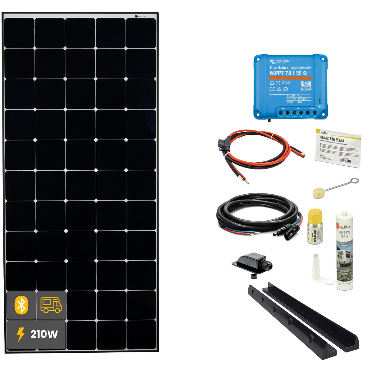 210W Daylight Wohnmobil Solaranlage SOLA Frame schwarz
