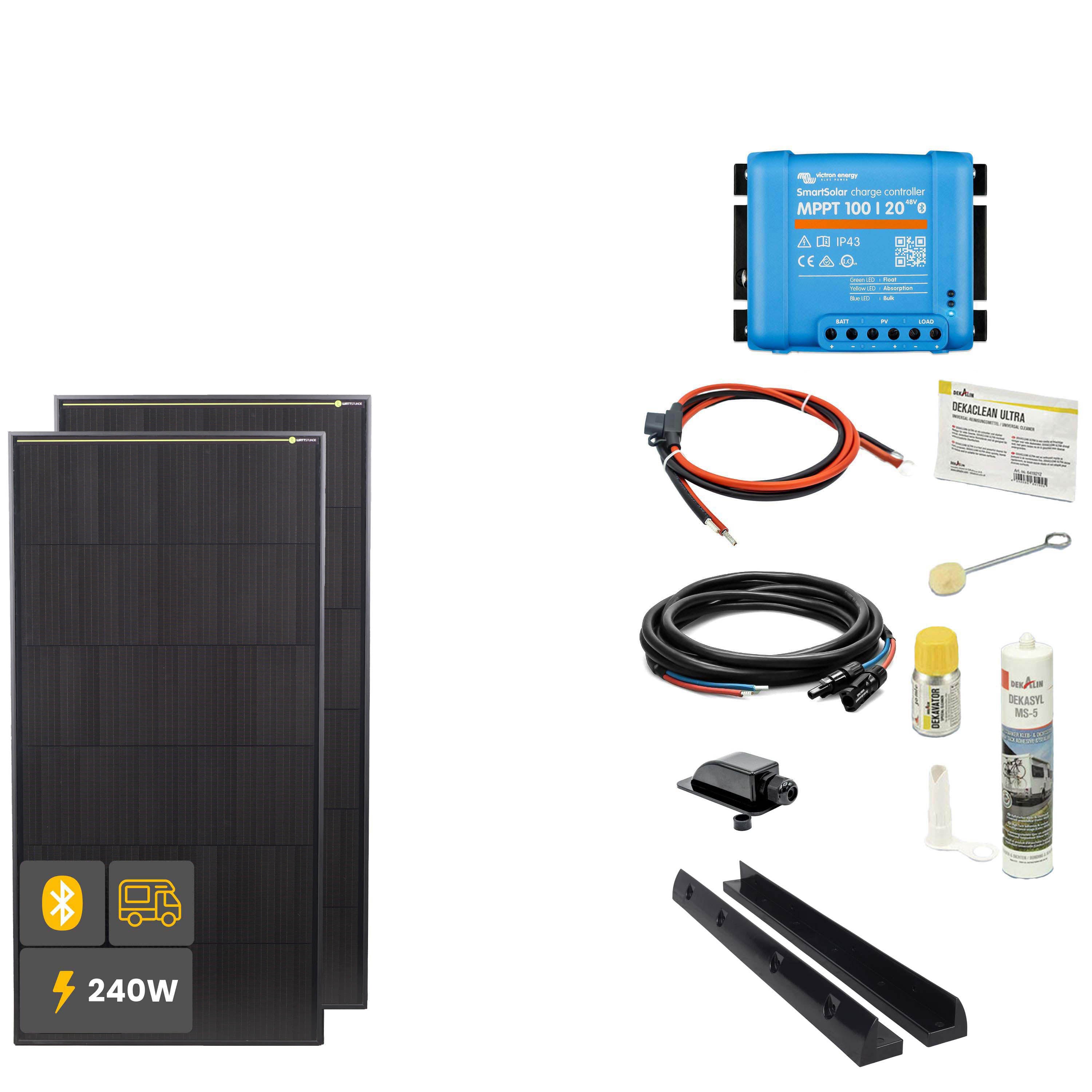 240 W SOLA Frame Black Wohnmobil Komplettset schwarz