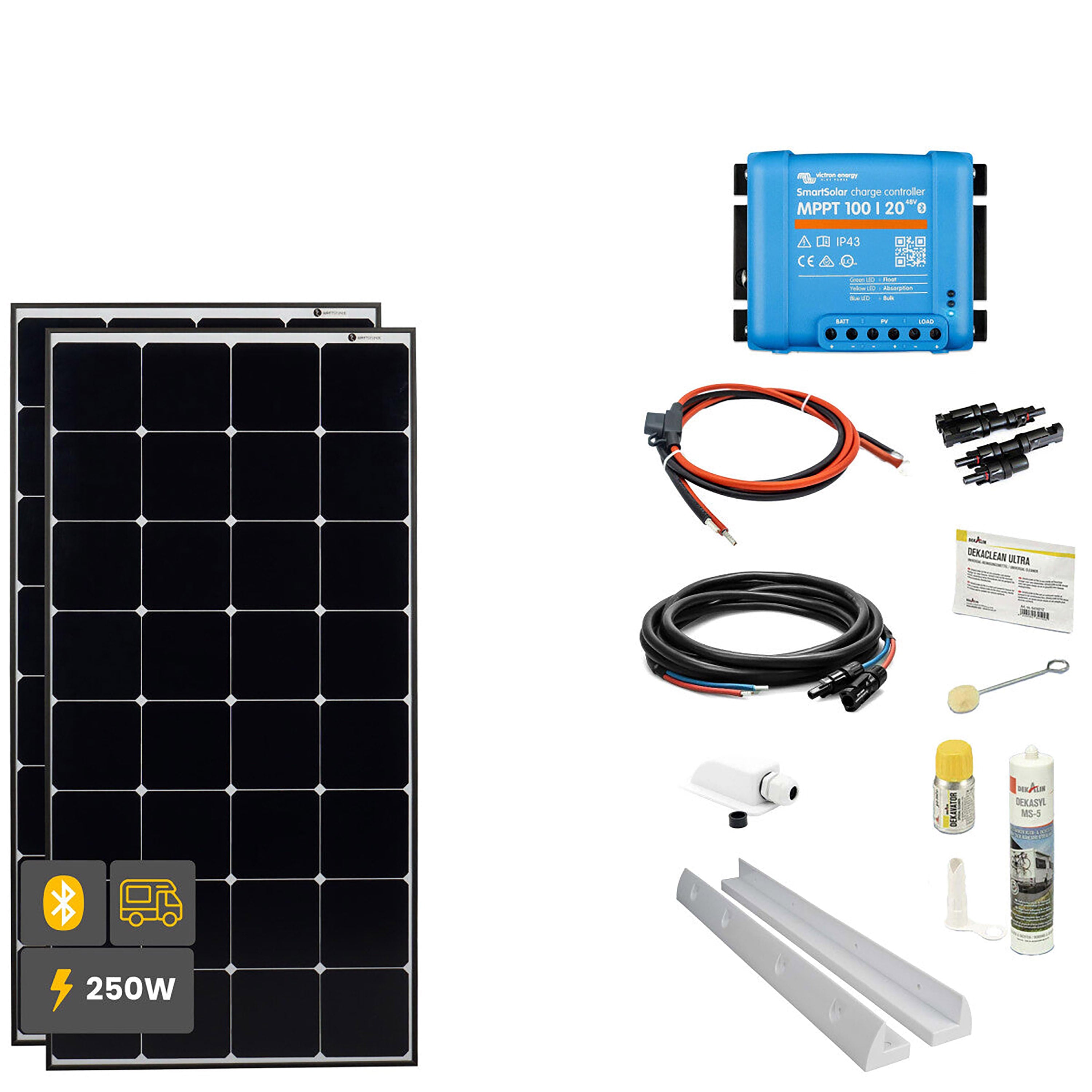 WATTSTUNDE SOLA Frame Daylight Motorhome Complete Set 250 W white