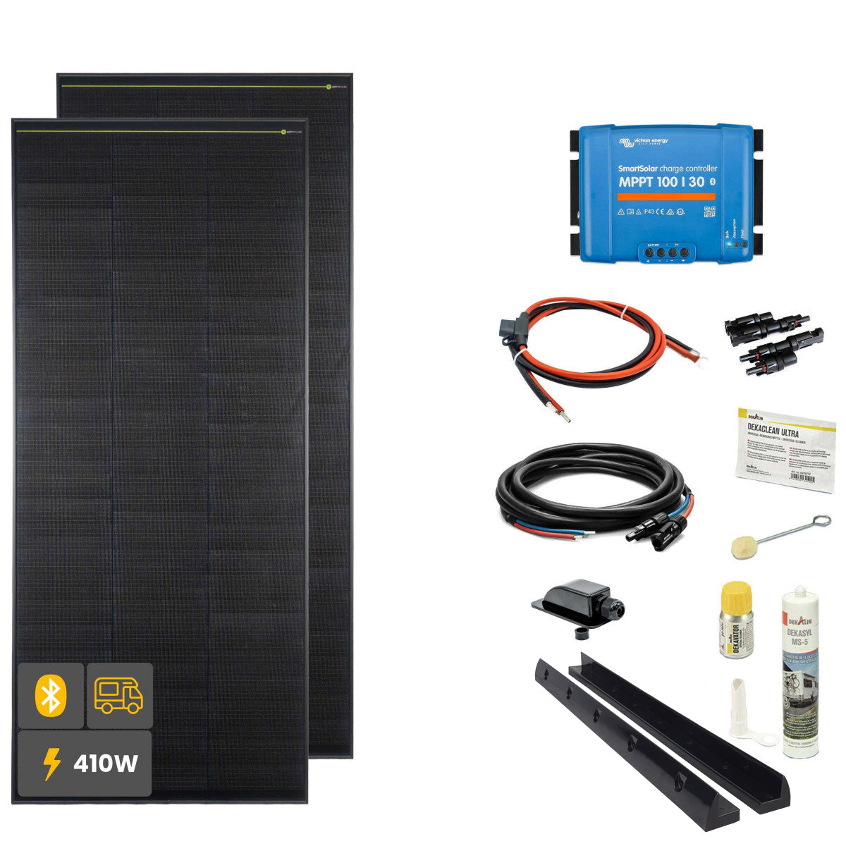 410 W SOLA Frame Black Motorhome Complete Set Black