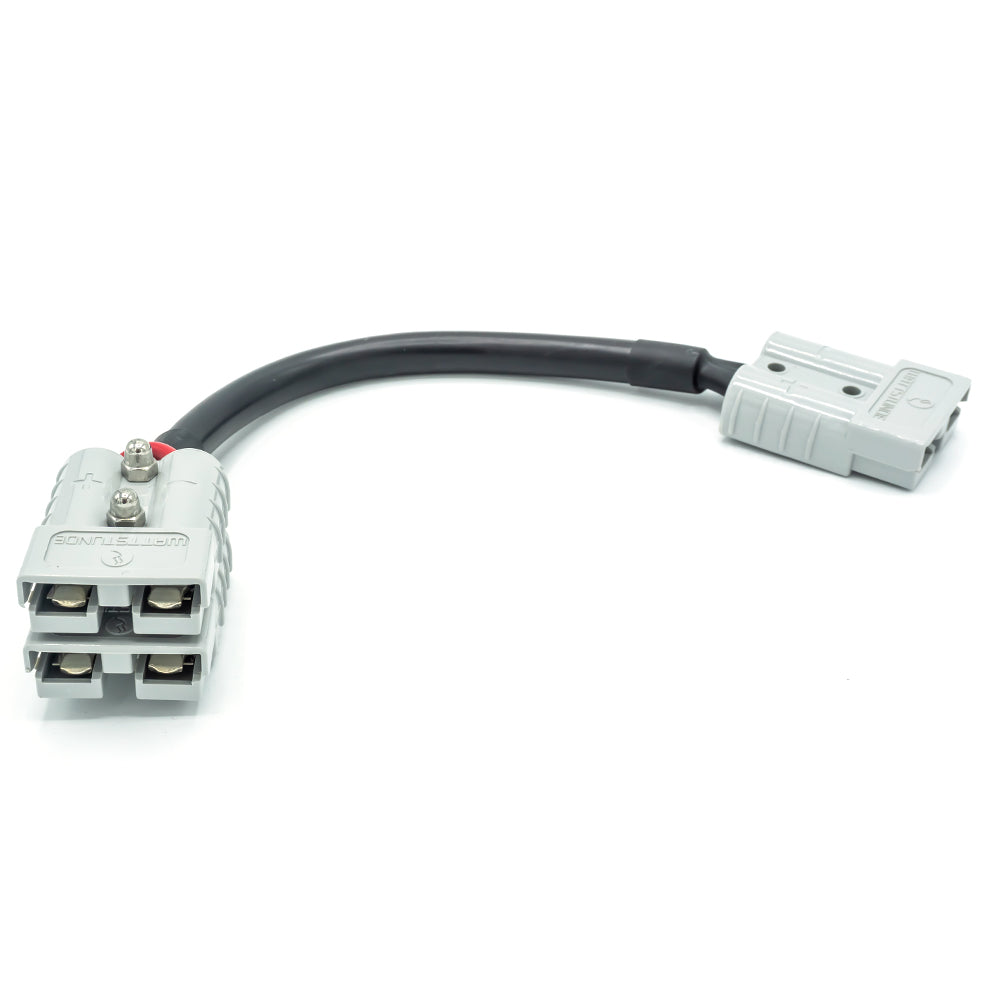 WATTSTUNDE® Adapter cable (2x) 4 mm² A50/2x A50 (Serial) 20 cm black