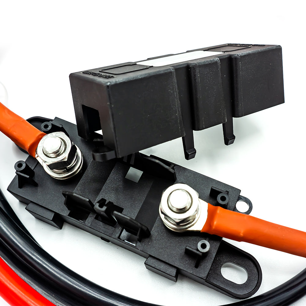 WATTSTUNDE® Fuse Cable (with fuse holder) 2 x 35 mm² M8/ferrule 1 m red/black