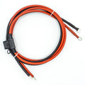 WATTSTUNDE® fuse cable (with 30 A fuse) 2 x 6 mm² M8/ferrule 1.5 m red/black