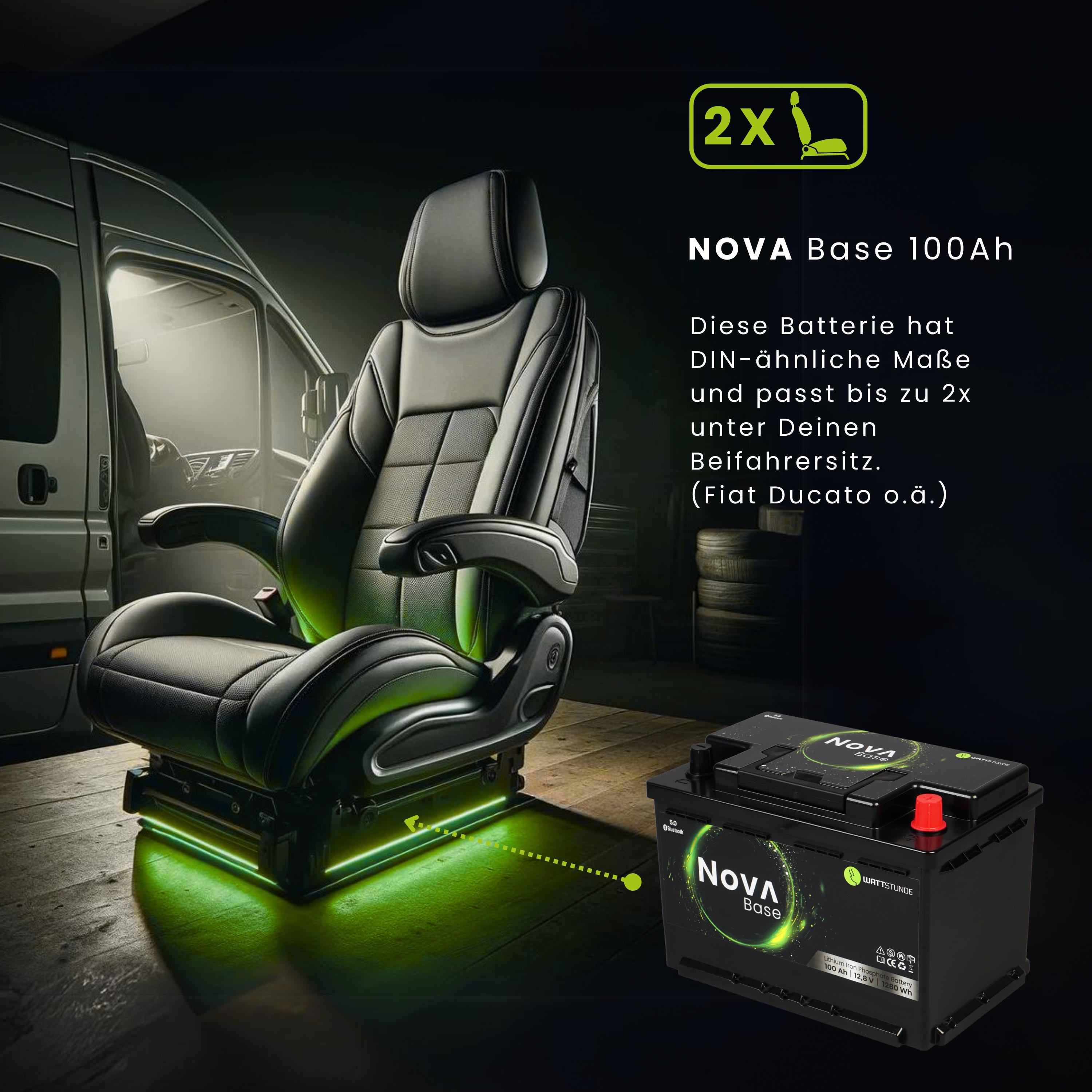 WATTSTUNDE® NOVA Base 100 Ah LiFePO4 Battery