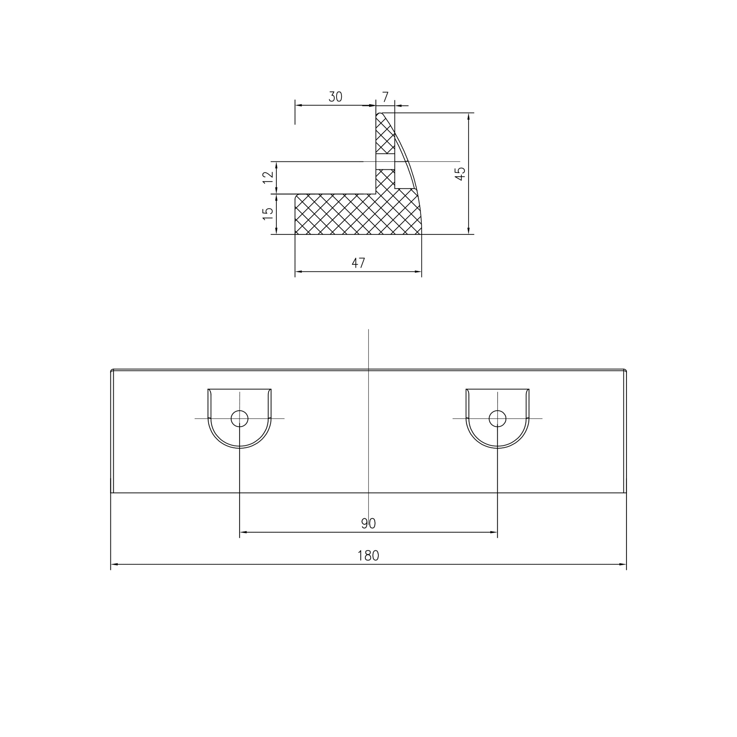 WATTSTUNDE® MOUNT solar module mount short black