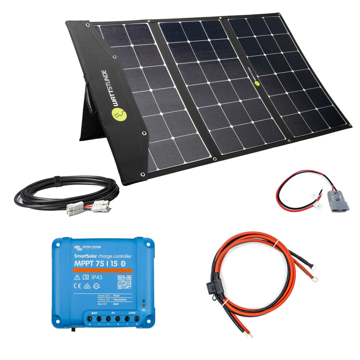 WATTSTUNDE® SOLA Ease 200W-HV SunFolder Solartasche Variationsset Victron SmartSolar 75/15 Ja